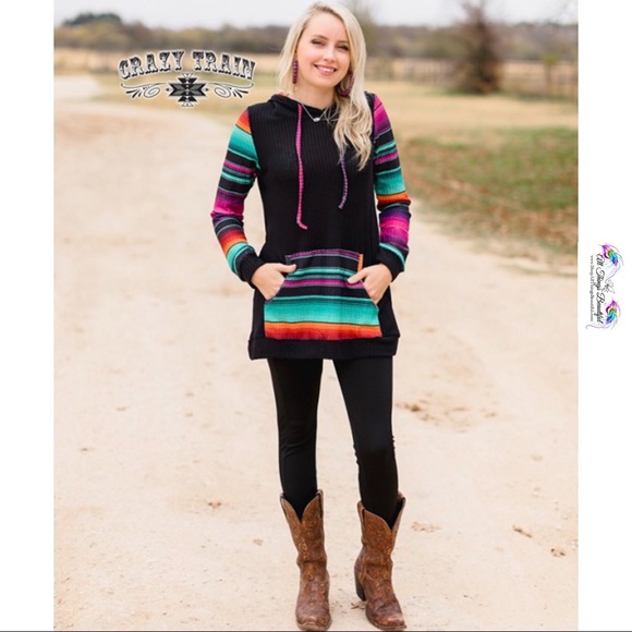 ONE LEFT! Sz Lrg⭐️ Crazy Train Fun Haver Hoodie ⭐️ - Picture 7 of 12